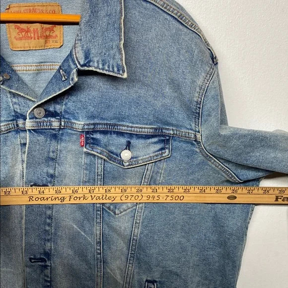 Levi's Men's Washed Blue Denim Trucker Jacket XXL - Picture 6 of 7